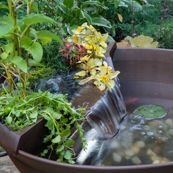 Ebern Designs Amaani Acrylic and Resin Pond and Waterfall Kit Fountain